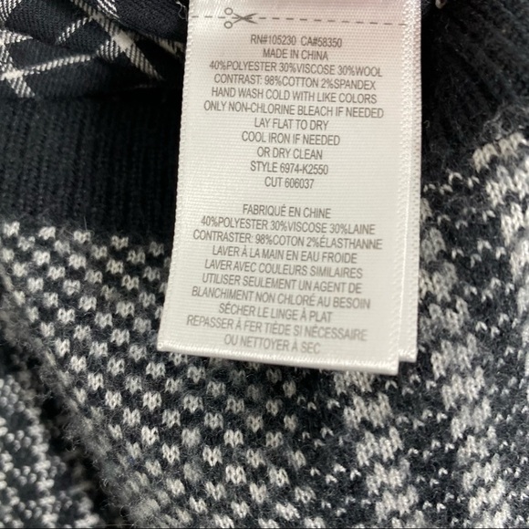 SOFT JOIE Black & White Mixed Media Dinay Sweater Dress Size Medium - Picture 6 of 6